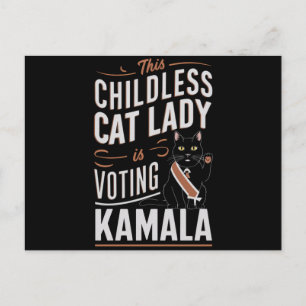 This Childless Cat Lady is Voting Kamala Postcard