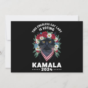 This Childless Cat Lady Ladies Is Voting Kamala Invitation