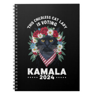 This Childless Cat Lady Ladies Is Voting Kamala  Notebook