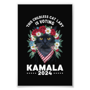 This Childless Cat Lady Ladies Is Voting Kamala Photo Print