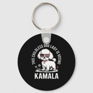 This Childless Dog Lady Is Voting Kamala Harris 20 Key Ring