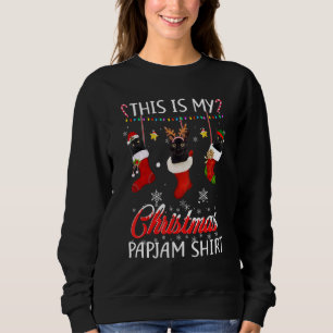 This Christmas Pajama Black Cat In Socks Dog Sweatshirt