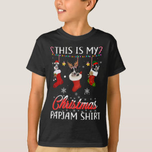 This Christmas Pajama Border Collie In Socks Lover T-Shirt