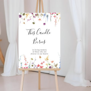 This Classic Colourful Wild Floral Candle Burns  Poster