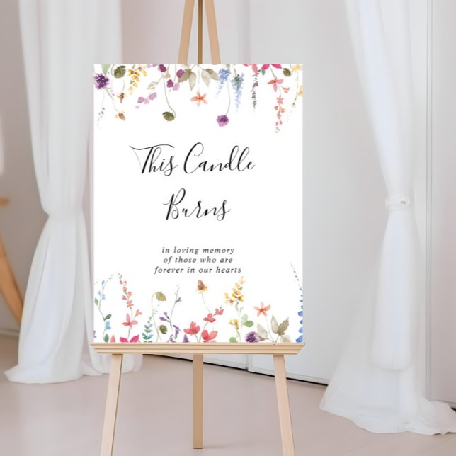 This Classic Colourful Wild Floral Candle Burns  Poster (Creator Uploaded)