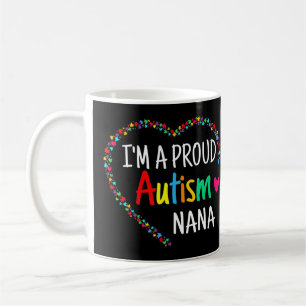 This colourful autism heart made with puzzle piece coffee mug