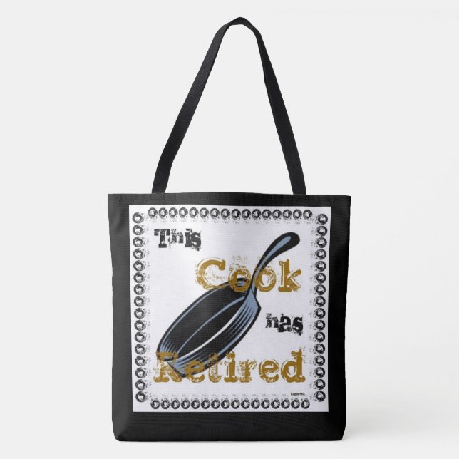 This Cook has Retired (Gold/Black) Tote Bag (Front)