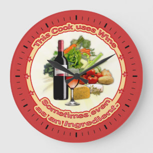 This Cook uses Wine Large Clock
