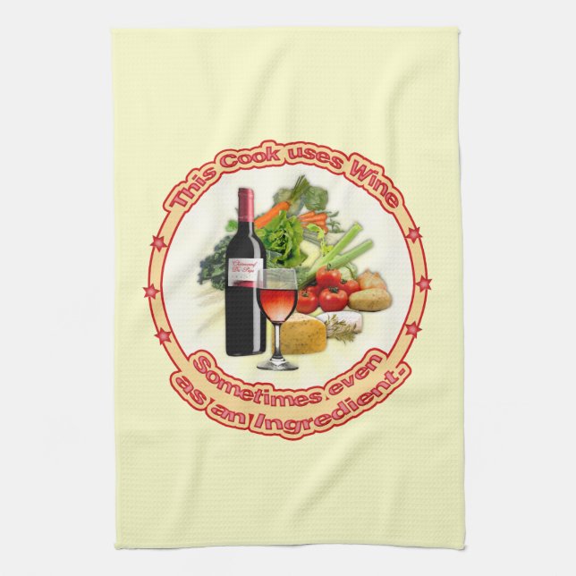 This Cook uses Wine Tea Towel (Vertical)