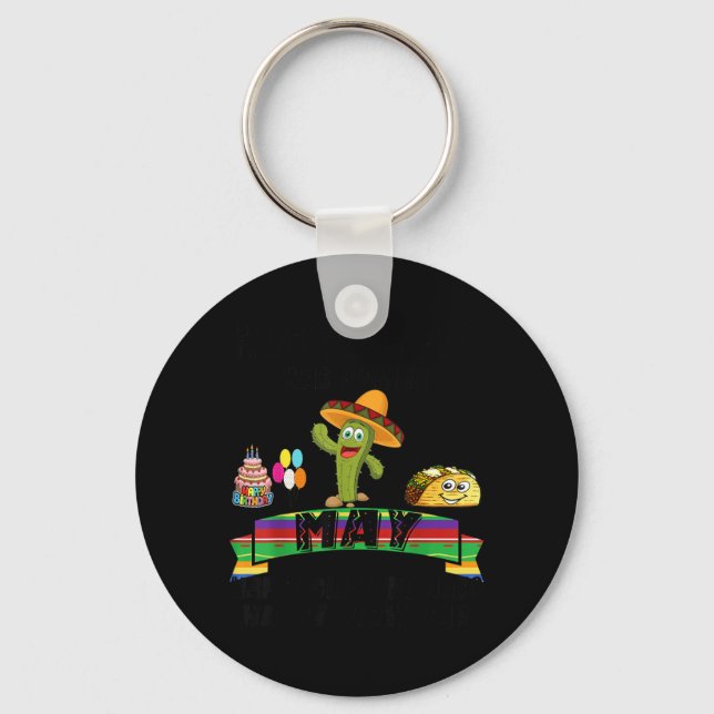 This Cool Boy was Born in May Proud Mexican Kid Key Ring (Front)