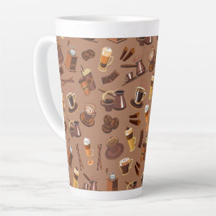 This cool Colourful Coffee Maker Pattern Latte Mug