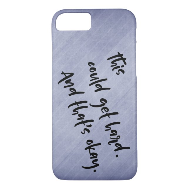 "This could get hard. And that's okay." Purple Case-Mate iPhone Case (Back)
