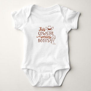 This Cowgirl wears Boots Baby Bodysuit
