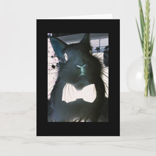 THIS CRAZY BUNNY MEANS "BUSINESS" **HAPPY EASTER** HOLIDAY CARD (Front)