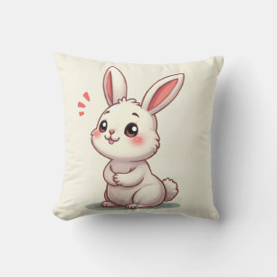 This cushion has a cute rabbit character.