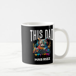 This Dad Has Rizz Cool Dj Cat Rizzler Dad Father's Coffee Mug