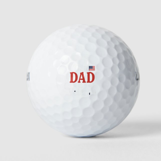 This Dad is a Veteran Golf Balls – Cool Dad Gift (Front)