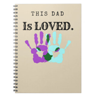 This Dad is Loved Spiral Journal Dad Gift