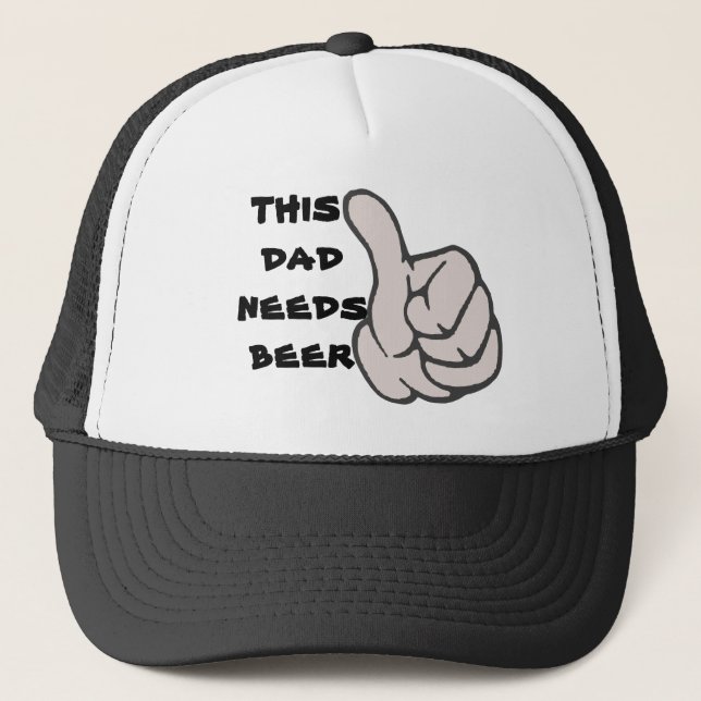 This Dad Needs Beer Funny Beer Lover dad Hat (Front)