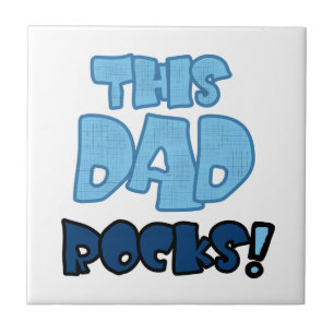 This Dad Rocks Gifts Ceramic Tile