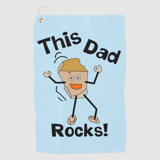 This Dad Rocks Golf Towel (Front)