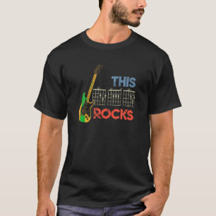 This DAD Rocks Guitar Chords Guitarist Fathers Day T-Shirt
