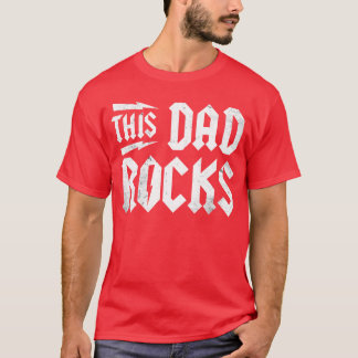 This Dad Rocks Rock Music Fathers Day Gift Metal f T-Shirt