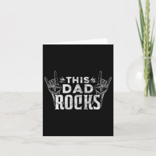 This Dad Rocks Rock N Roll Heavy Metal Fathers Day Card