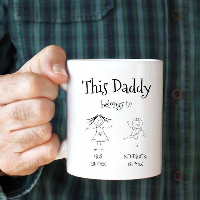 This Daddy Belongs To Mug With Kids Names (Creator Uploaded)