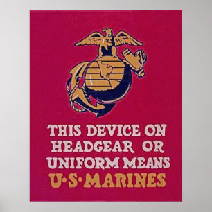 This Device Means U.S. Marines Poster