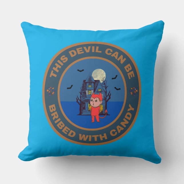 This Devil can be bribed with Candy Cushion (Front)