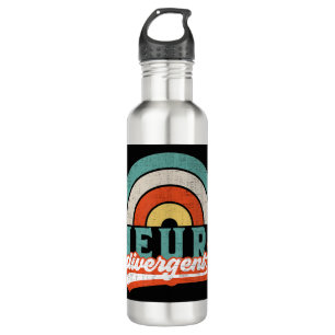 This distressed vintage 70's retro design is for n 710 ml water bottle