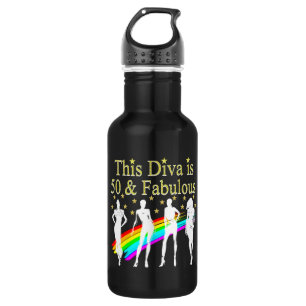 THIS DIVA IS 50 AND FABULOUS 50TH BIRTHDAY 532 ML WATER BOTTLE