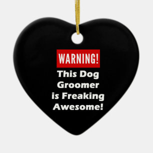 This Dog Groomer is Freaking Awesome! Ceramic Tree Decoration