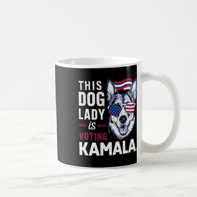This Dog Lady Is Voting Kamala  Coffee Mug (Right)