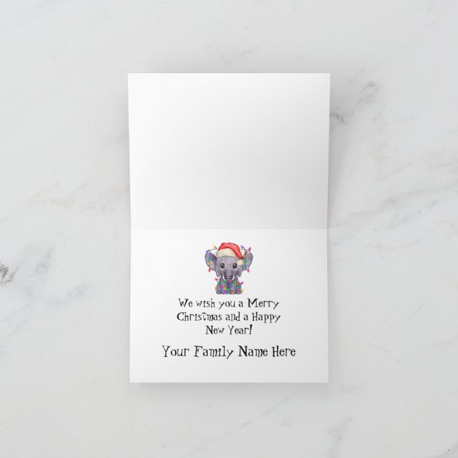 This Elephant Christmas Card (Inside)