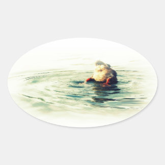This End Up! Duck Butt Oval Sticker