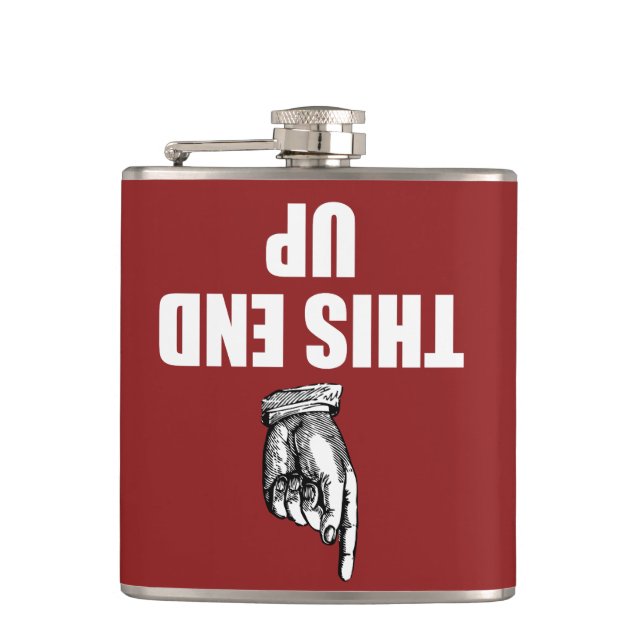 THIS END UP HIP FLASK (Front)