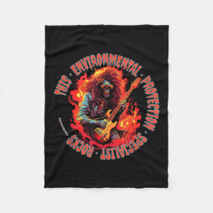 This Environmental Protection Specialist Rocks Fleece Blanket