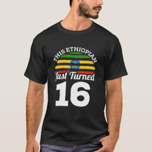 This Ethiopian Just Turned 16 Ethiopia 16Th Birthd T-Shirt