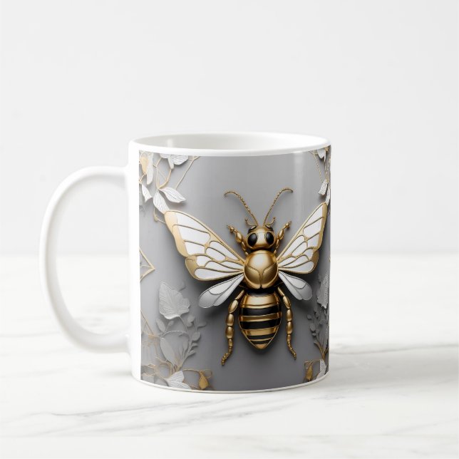 This exquisite piece of bee art Coffee Mug  (Left)