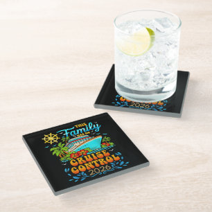 This Family Cruise Has No Control 2026 Vacation Glass Coaster