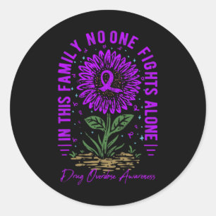 This Family Drug Overdose Awareness Classic Round Sticker