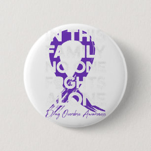 This Family Drug Overdose Warrior  6 Cm Round Badge