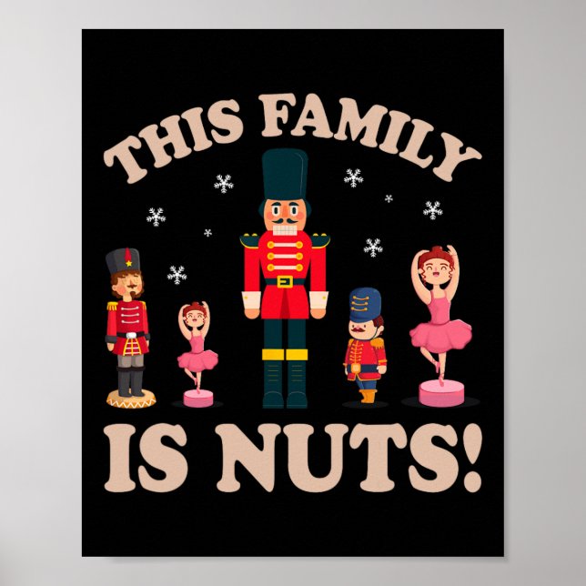 This Family Is Nuts Nutcracker Squad Christmas Mat Poster (Front)
