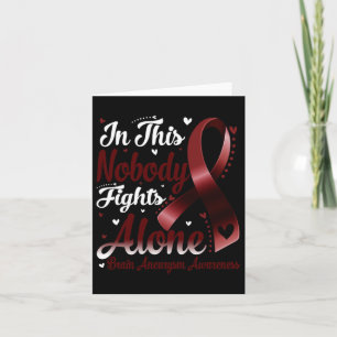This Family Nobody Fight Alone Brain Aneurysm Awar Card