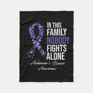 This Family Nobody Fights Alone Alzheimerheimer Br Fleece Blanket