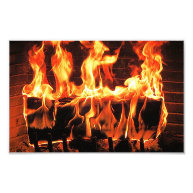 This fireplace is almost warm photo print (Front)