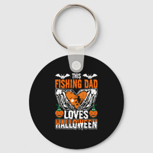 This Fishing Dad Loves Halloween Key Ring