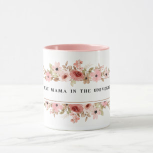 This floral Mama design features elegant botanical Mug